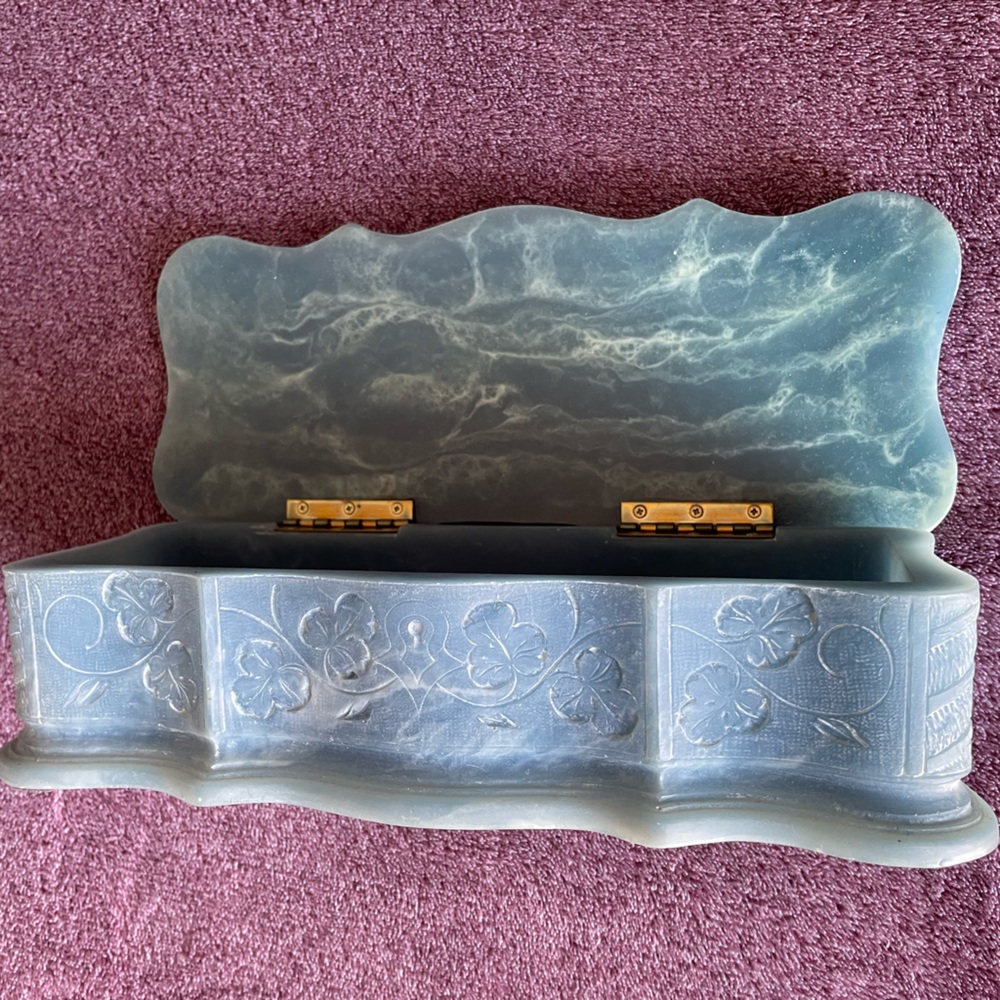 Rare Mint BLUE INCOLAY BOX - Picture 3 of 7
